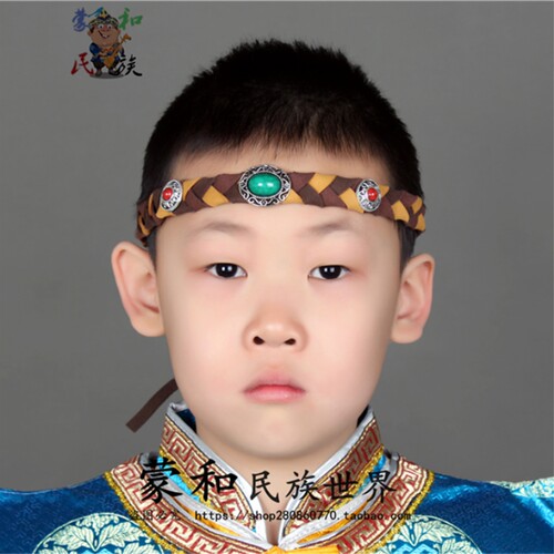 牛皮手工编织男士头饰蒙