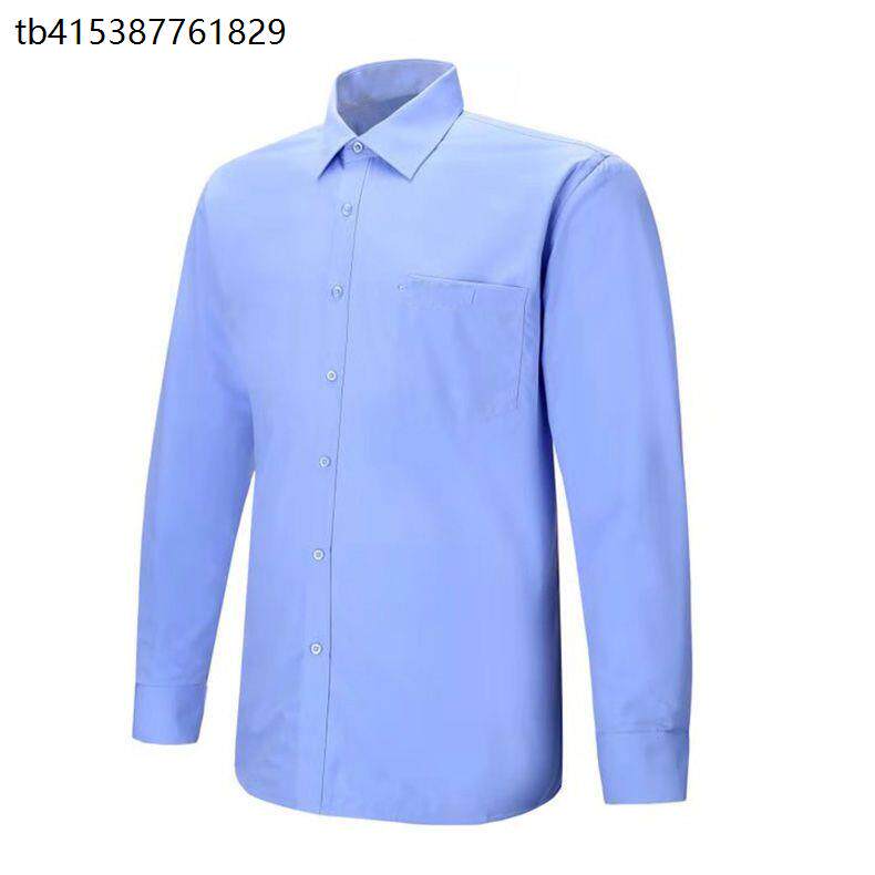 正品加绒执勤服内衬加厚长袖内搭衬衣保安物业内衬口袋刺绣衬衫