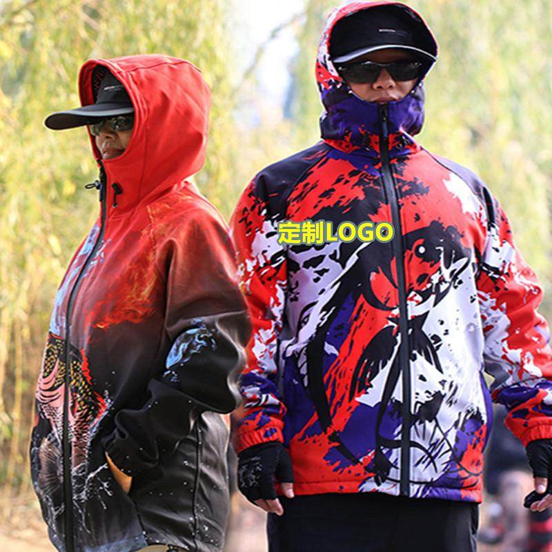 冬季钓鱼服防寒套装加厚防水保暖冲锋衣男户外垂钓服加绒定制