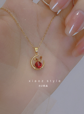 锁骨链女简约可爱兔子