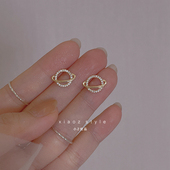 浪漫星球耳钉女2026年新款 爆款 小众高级感轻奢小巧耳环气质耳饰潮