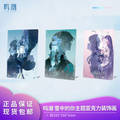 官方正品 鸣潮雪中的你主题亚克力装饰画爱弥斯陆·赫斯 库洛游戏