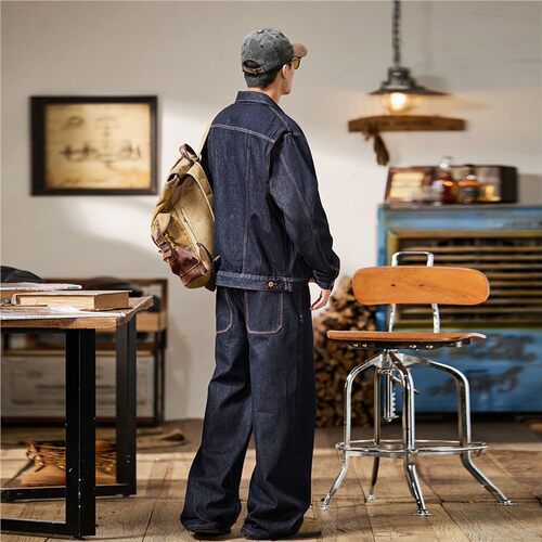 美式复古高端原色辑明线牛