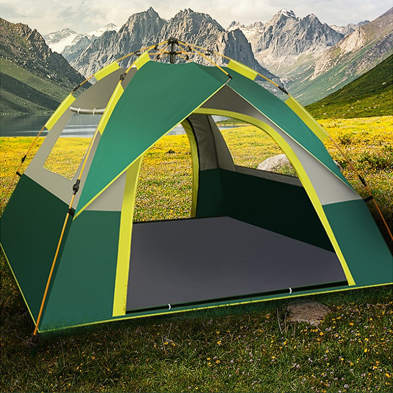 华小贝高端自动帐篷两门两窗版与四面直门银胶帐篷