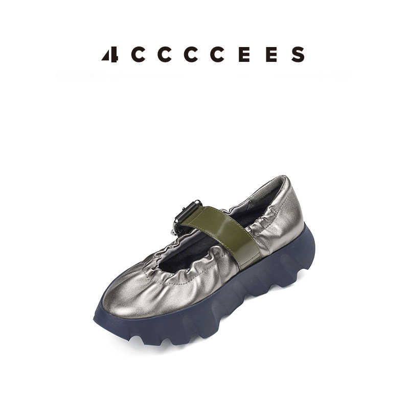 【新品上市】4CCCCEES/ Tura Cove  厚底芭蕾舞鞋女士休闲玛丽珍