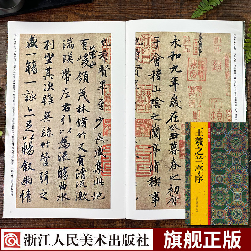 王羲之兰亭序 历代法书掇英 释文注释简体旁注 高清名家墨迹临摹赏析