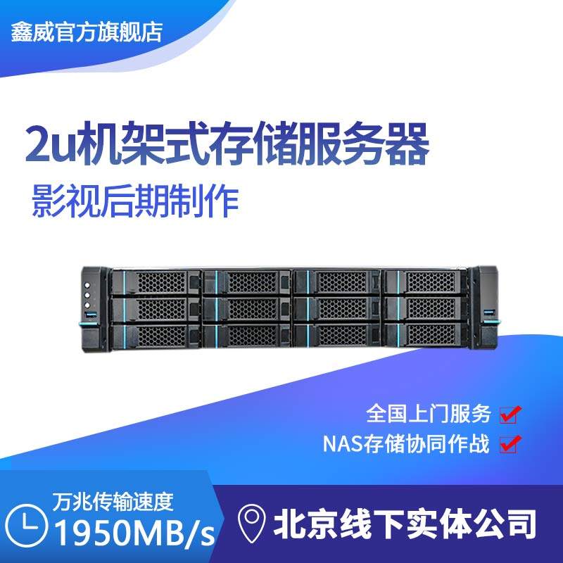 鑫威万兆NAS网络存储服务器 磁盘阵列4K在线剪辑 多人共享硬盘 热插拔硬盘笼 硬盘柜网盘影视后期制作