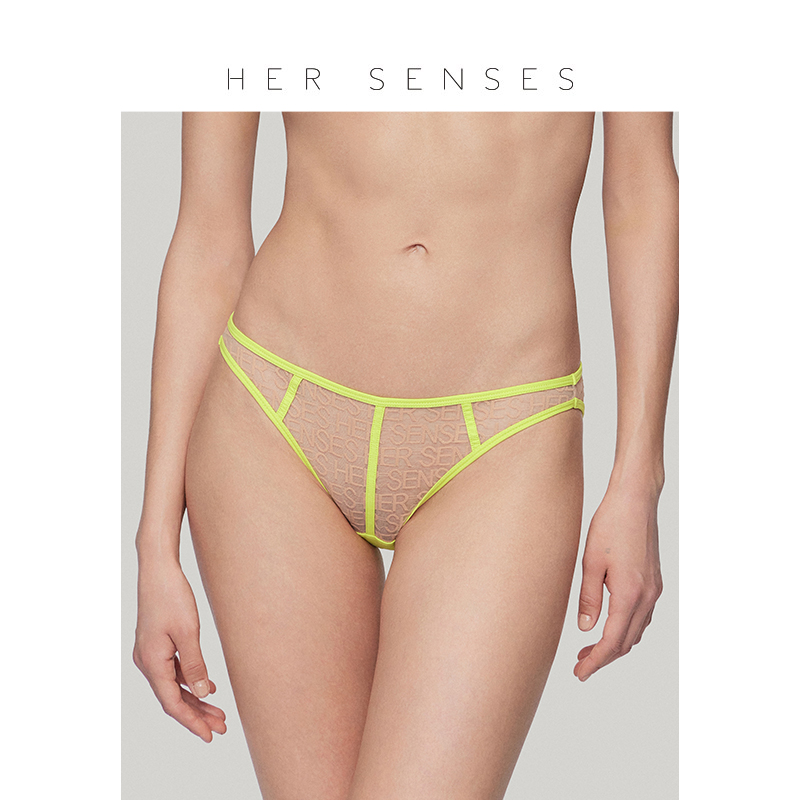 何识LOGO印花全棉底裆低腰三角裤