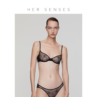 4杯钢圈文胸蕾丝轻薄微聚拢内衣 何识悦己系列3 B043 SENSES HER