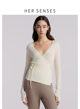 HER SENSES/何识时装系列V领休闲通勤插肩袖开衫HCD11