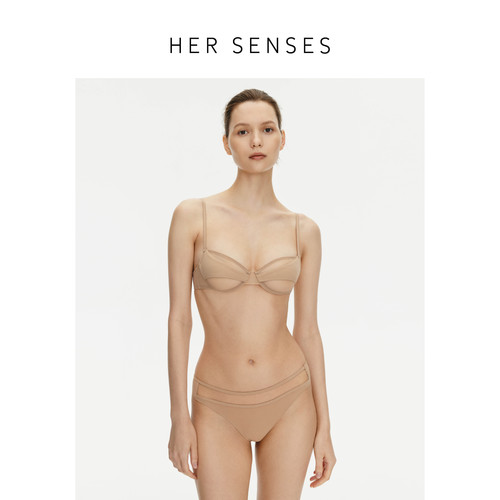 HER SENSES/何识感官系列3/4杯网纱双层钢圈文胸B183