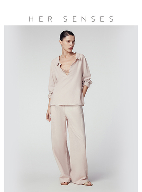 HER SENSES/何识时装系列可居家可外穿阔腿长裤WPA08