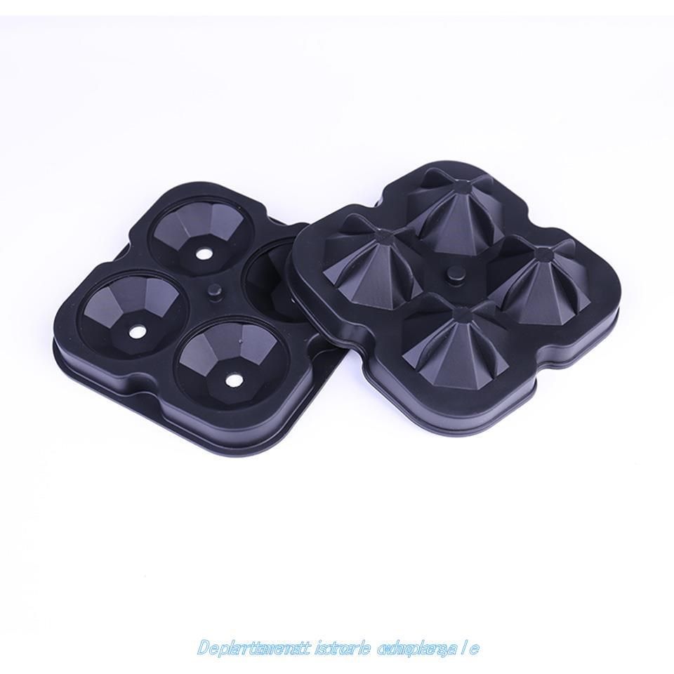 creative diamond shape silicone ice cube maker 3d molds cock