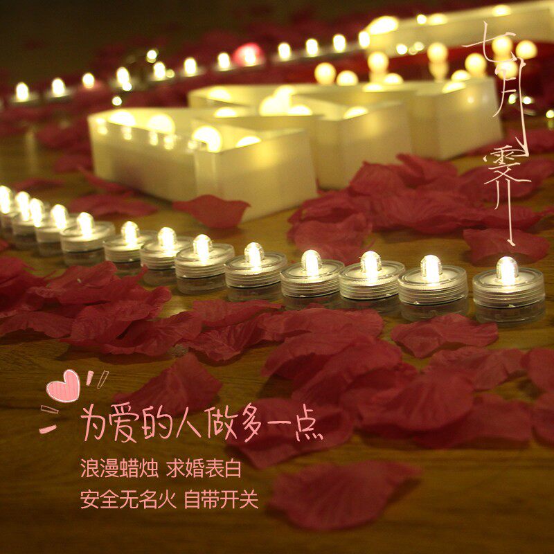纽扣电池灯led小灯手工防水创意中秋灯笼diy求婚表白神器浪漫爱心