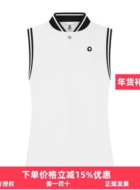 HELIX女士高尔夫马甲拉链款正品夏日T恤士休闲短袖白色H60306