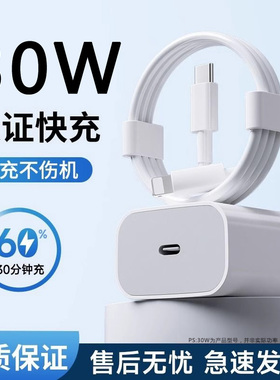 适用苹果充电器PD30W快充iphone15充电头双typec充电线PD35W充电插头套装12/13/14手机快充头promax数据线11