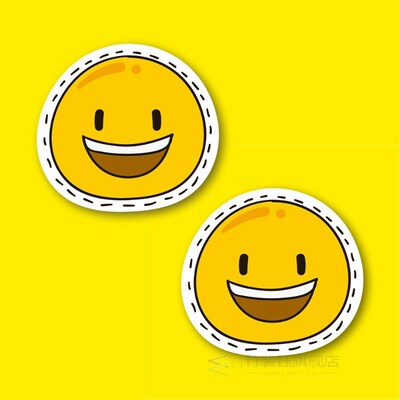 Mouth Open Smiley Emoji Laptop and Phone Sticker-Decal max.5