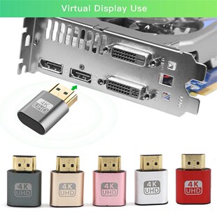 2Pcs 4K HDMI DDC EDID Dummy Plug VGA Virtual Display Emulat
