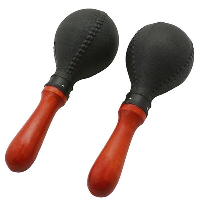 Professional Pair Of Maracas Shakers Rattles Sand Hammer Per