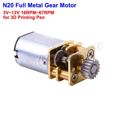 GA12YN20 298 3DP DC 3V 12V 16RPM 67RPM N20 Mini Full Gearbo