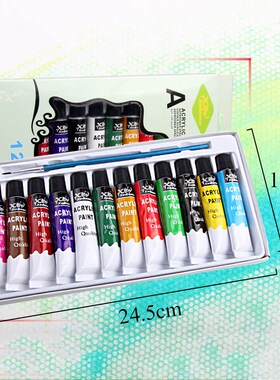 12ml 12 Oil Colors Profession Acrylic Paints Set Hand Paint
