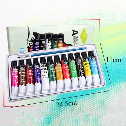 12ml 12 Oil Colors Profession Acrylic Paints Set Hand Paint