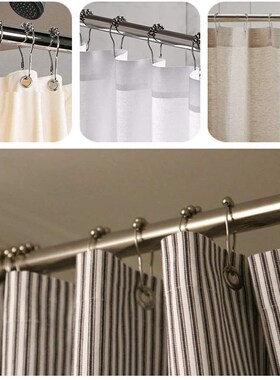 Curtain Poles Shower Rod Hook Hanger Sliver Color Plastic Ri