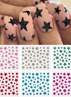 Nail Stickers 3D Nail Slider Stars Stickers Glitter Shiny D