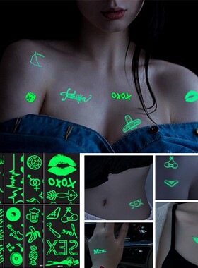 Tattoo Stickers Luminous for Woman Child Temporary Fake Ani