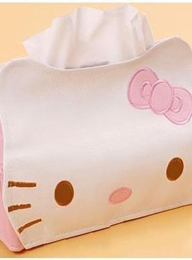 Length 23CMP Cat face  Cute Home Car Tissue Case Box Contain