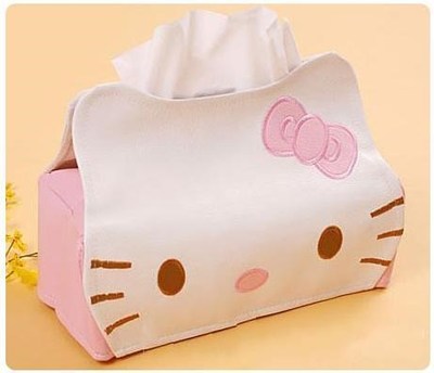 Length 23CMP Cat face  Cute Home Car Tissue Case Box Contain