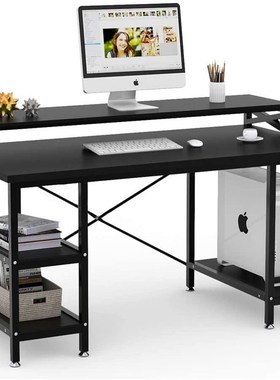 Tribesigns Computer Desk with Storage Shelves, 55 inch Large