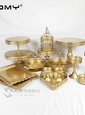 14pcs/ Set Small Birdcage Gold 2 Tier cake Decorating with C