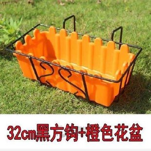 Balcony Hanging Basket Flower Pot Iron Fence Plant Pot Stand