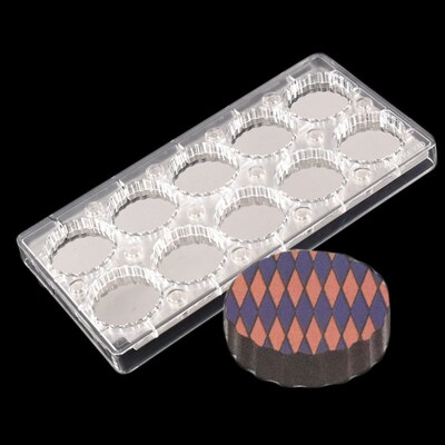 Dia 4.8 cm Steel Plate With Magnet  Round Lace Polycarbonate
