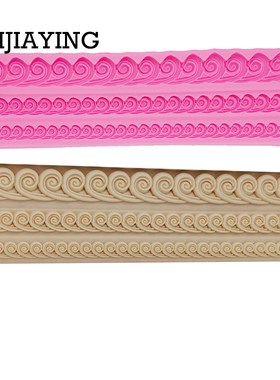 M1301 Strip lace Wave pattern Sea water spray Border Embosse