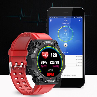 New FD68 1.3 Inch Color Screen Smart Bracelet Waterproof He