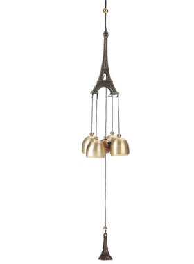 3 Copper Bells Wind Chimes Holiday Ornats 43cm Living Yard D