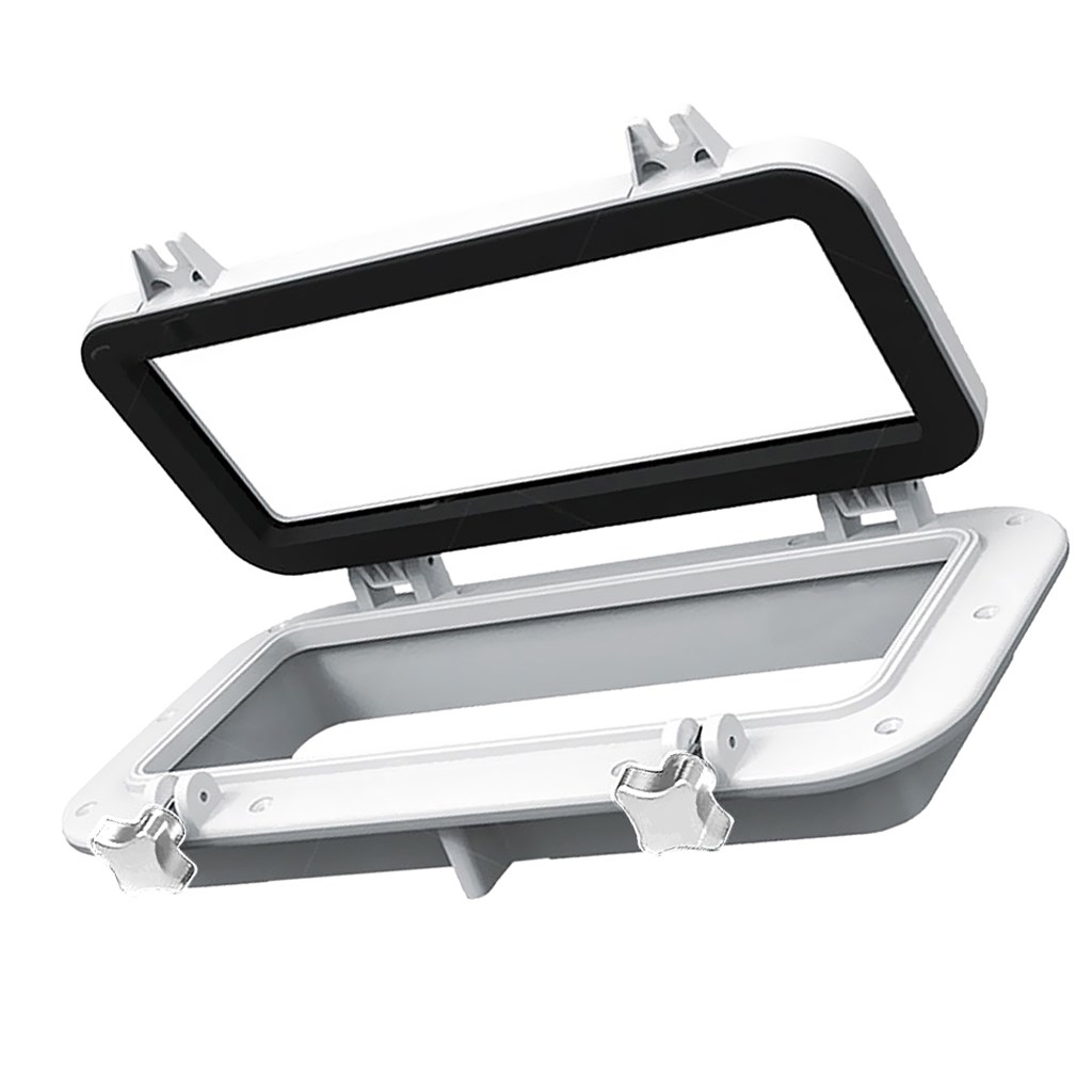 40x20cm Marine/Boat Portlight Access Hatch Window, Rectangul