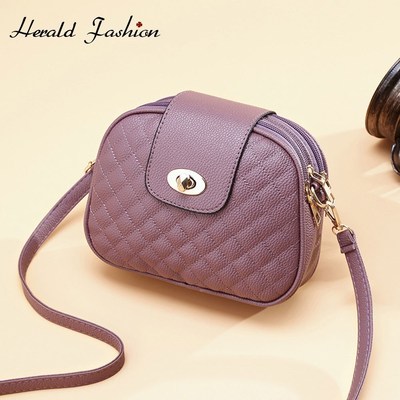Herald Fashion Women Messenger Bag Quality Leather Female S