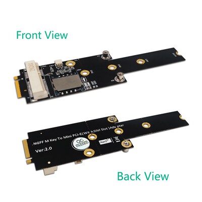 for NGFF M.2 2242 2280 22110 key M to Mini PCI-E Adapter Wit
