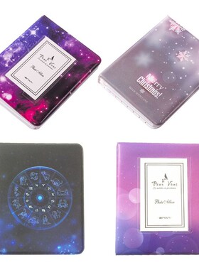 64 Pockets 3 Inch Starry Sky Films Photo Album Book For Fuj