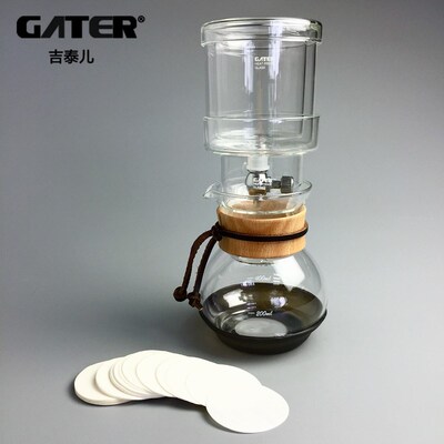 400ml Water Drip Coffee Maker Reusable Filter Tools Glass Es