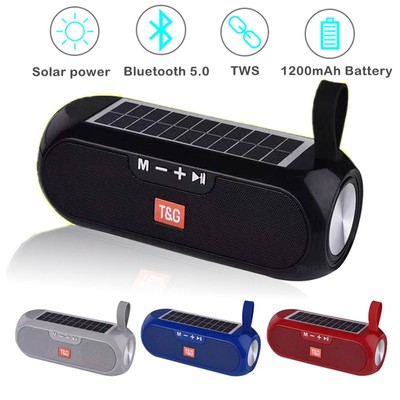 Solar Wireless Bluetooth Speaker Portable Column Stereo Mus