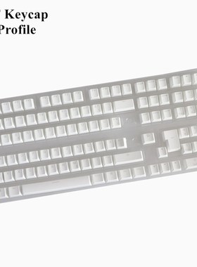 Double-shot Black White Thick PBT DE ISO layout 108 backlit