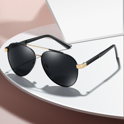 Pilot Polarized Sunglasses Men Round Driving Sun Glasses fo