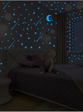 3Pcs/lot Green/Blue Luminous Glow in the Dark Sticker Fluor