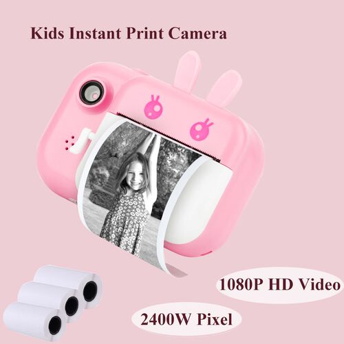 Kids Instant Print Camera Photo Printer 2.4inch IPS Screen