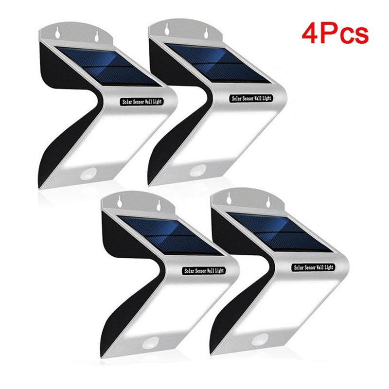 4 Pack 20 LED Solar Light Wall Lamp Infrared Motion Sensor W