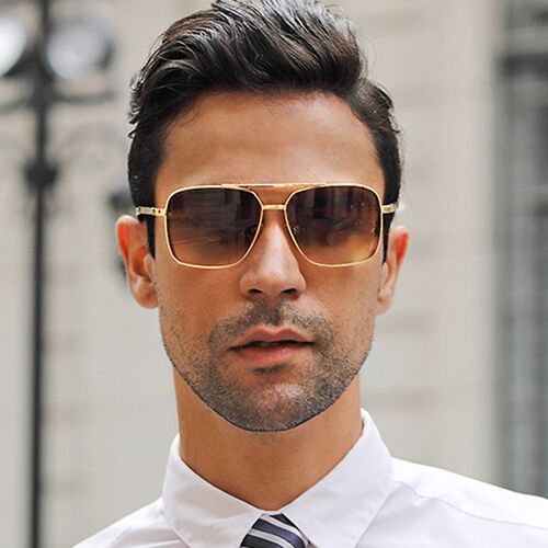MIZHO Clear Visual Travel Use Square Men Polarized Sunglass